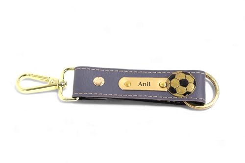 Image of Thebaegift Customized Leather Keychain | Personalized Birthday Gift for Men's | Handcrafted Organizer with Name Tag and Charms | Unique Birthday & Anniversary Gift For Men