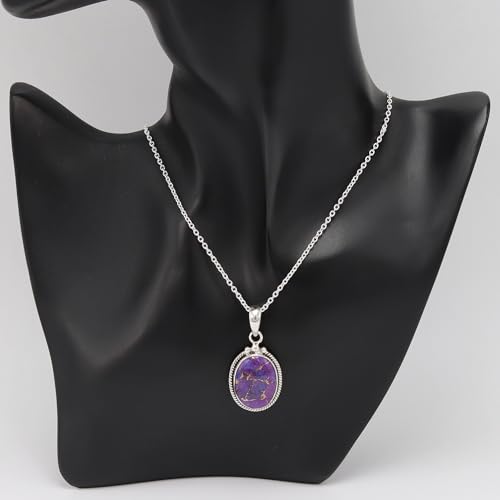 Collier pendentif pierre de naissance décembre turquoise en argent