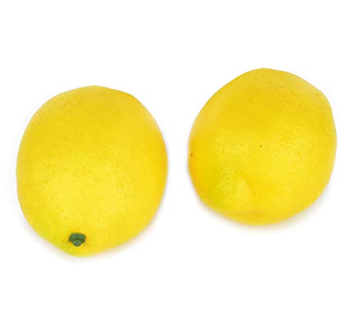 Image of Ulalaza 10Pcs Fake Lemon Artificial Fruits Model Lifelike Yellow Lemon Home House Kitchen Party Decoration Desk Ornament