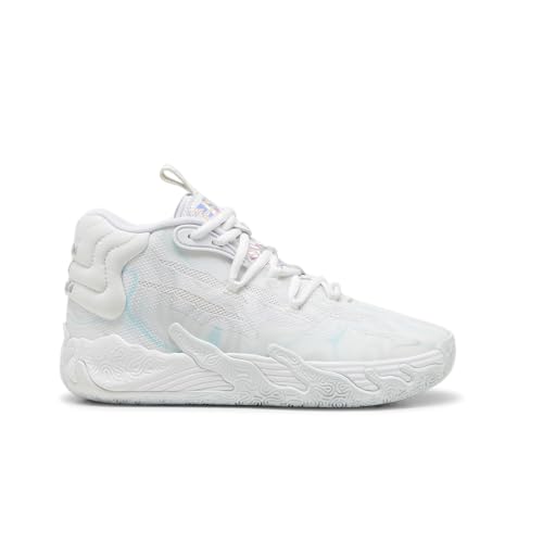 PUMA Kids Boys Mb.03 Iridescent Basketball Sneakers Shoes - White