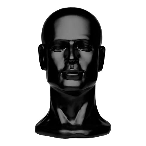 CRAZY HEADS Human Head XL Dekokopf Kopfhörerständer Helmständer Mützenständer Mannequin Headset Farbe SCHWARZ