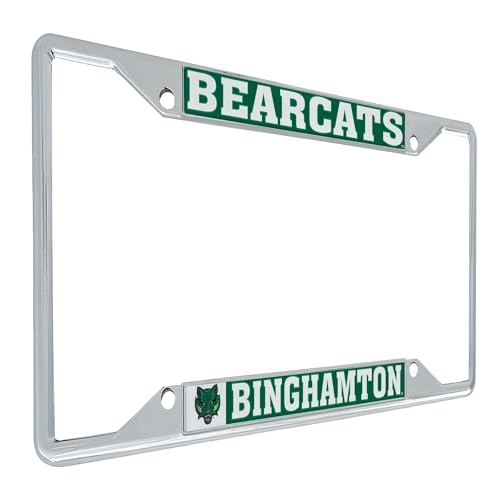 Desert Cactus Binghamton University Car Accessories Bearcats Metal License Plate Frame and Tag Holder for Front or Rear of Car (Mascot)