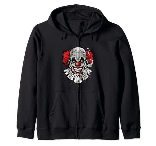 Clown Horror Halloween Zip Hoodie