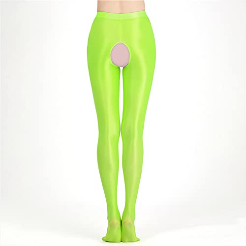 Image of cloudmall Women Sexy Semi Opaque Pantyhose Running Tights Yoga Leggings Oil Shiny Stocking