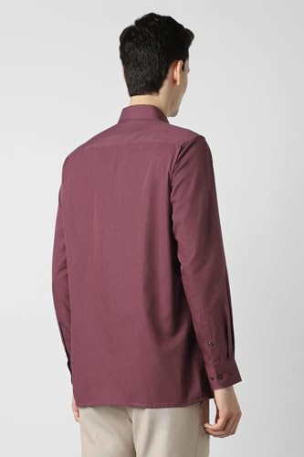 Image of Peter England Men's Slim Fit Full Sleeve Pin-Striped Formal Shirt | Cotton-Rich | Wonder Fabric | Pin Point Oxford