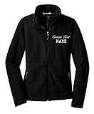 INK STITCH Women L217 Custom Stitching Embroidery Fleece Jackets - Black (M)