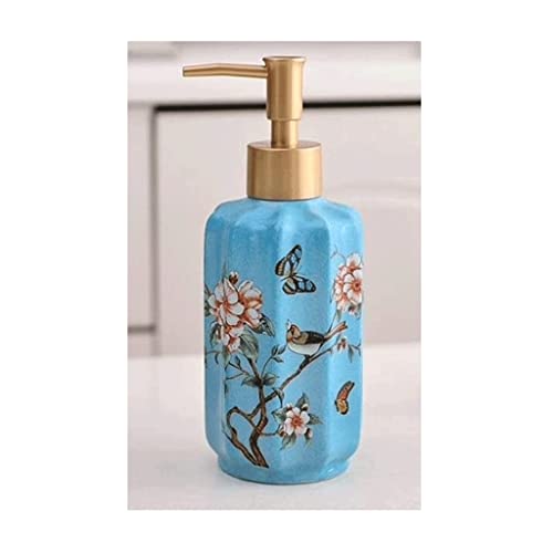 GHQYP Dispensador de jabón de 11.5 onzas para cocina, dispensador de jabón de prensado manual, dispensadores de loción recargables para acondicionador de jabón