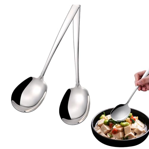 6er Set Edelstahl Schaumlöffel Mit Schlitzen – Ergonomisch, Spülmaschinenfest – Ideal Für Fleischbällchen, Salat & Co.