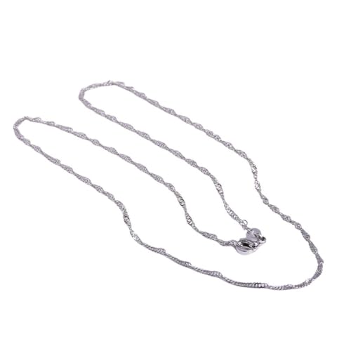 Collier chaîne 1.8mm anti-ternissement en acier inoxydable plaqué or pour peau sensible