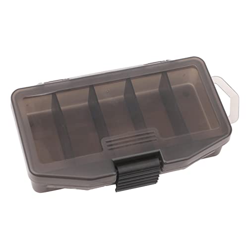 COOLHOOD 5 Compartments Fishing Tackle Box Lures Baits Box Organizers Fishing Tackle Storage Case Container Box for Earring