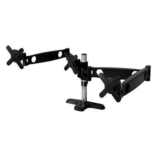 Arctic Z3 Pro- Gaming Triple Monitor Arm with 4-Port USB Hub for up to 30" Ultrawide, Up to 30 Kg Weight Capacity (66Lbs), E-sports, Easy Monitor Adjustment – Black