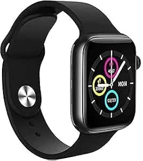ساعة ذكية T500 رياضية لتتبع معدل ضربات القلب وضغط الدم والاكسجين وبلوتوث 5.0، أسود
