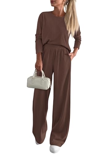 KIRUNDO Fall 2 Piece Lounge Sets for Women Long...