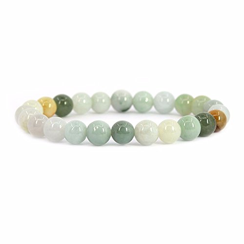 Image of Justinstones Gem Semi Precious Gemstone 8mm Round Beads Stretch Bracelet 7 Inch Unisex