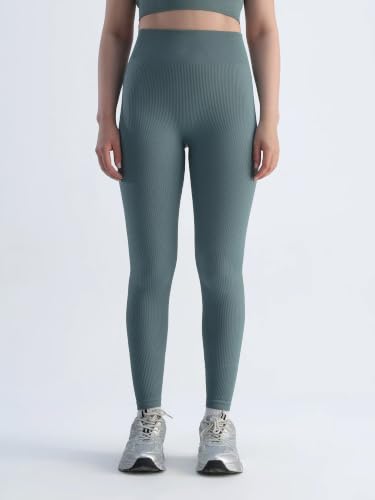Image of CAVA Seamless Cinched Leggings for Women | High Stretch, Ribbed Waistband, Compression Fit, Moisture-Wicking | Sculpting Activewear Bottoms