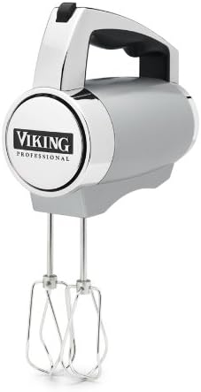 Viking Digital 9 Speed Hand Mixer, Metallic Silver