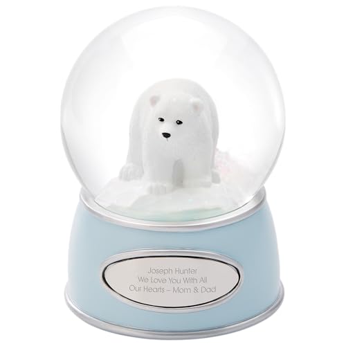 Things Remembered Engraved Polar Bear Cub Snow Globe (Free Customization)
