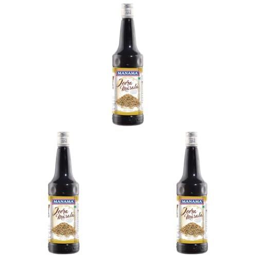 Image of Manama Jeera Masala Syrup | Fruit Mixer for Mocktails, Cocktails, Drinks, Juices, Beverages | Non Alcoholic Mix 750ML Bottle (Pack of 3)