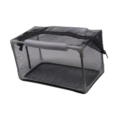 Gralara Aquarium Separation Net Breeding Box Nylon Mesh with Zipper for Fish Spawn Hatchery Lightweight, 42x22x22cm