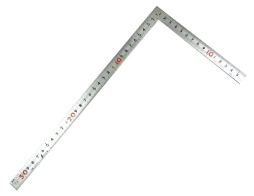 シンワ測定(Shinwa Sokutei) 曲尺 同厚 併用 30cm裏面1尺 名作赤数字入 シルバー 10642