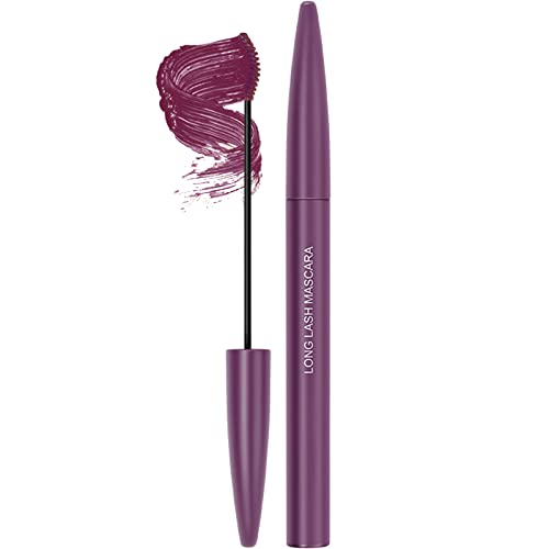 Waterproof Mascara Purple Volume Mascara For Sensitive Eyes,Non Smudge Cruelty Free Mascara Lengthening False Lash Effect,Natural And Hypoallergenic Mascara With Fine Brush For Women (Purple)