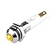 E08R-24Y, LED Indicator, 8mm Mounting, Round Head Type, IP67, Yellow, 24V DC