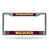 Rico Industries NCAA Bethune-Cookman Wildcats 12" x 6" Silver Chrome Frame W' Decal Insert Car/Truck/SUV Auto Accessory