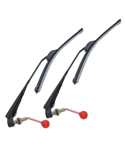 XYNOXRIDE UTV Windshield Wiper Kit 15.7 inch Wiper Blade Manual Kit Compatible with Polaris Ranger RZR Can Am Maverick X3 Golf Cart Wiping Away Rain or Snow-2 Sets