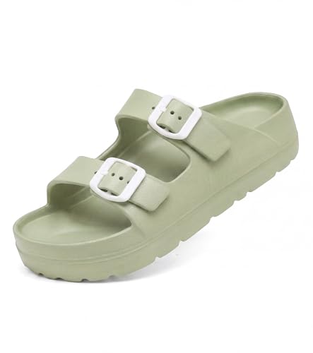 Image of Haifago Women's Platform Sandals with Arch Support, Summer Beach Slides Adjustable Buckle Comfortable Lightweight EVA Slip on Slide