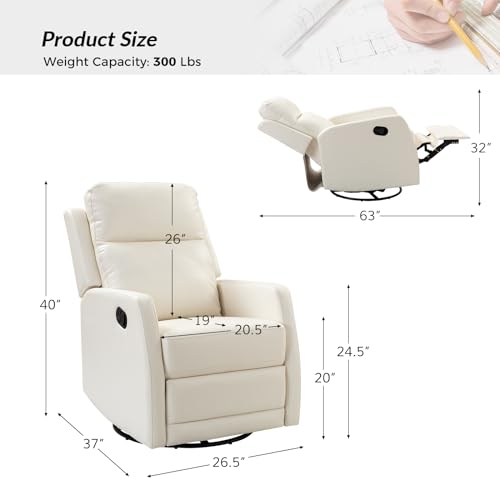 Sillón Plegable Piel Sintética Marfil miniatura 2