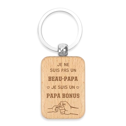 Yeeaulpa Cadeau Beau Papa Fete Des Peres Porte Clef Bois Cadeau Beau Pere Anniversaire Original Cadeaux Fête Des Peres Personnalisé Cadeaux Saint Valentin Noel St Valentin Calendrier Avent Noël