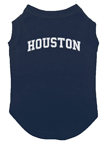Houston - State University Sports Dog Shirt (Navy, Small)