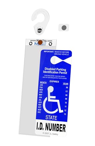 MirorTag Gold Holder + Storage Magnet from JL Safety- Handicapped Parking Placard Holder & Protector