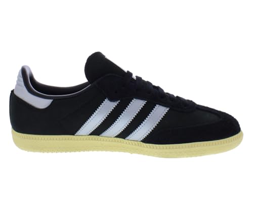 Image of adidas Samba OG WMNS Shoes, Core Black /Matte Silver /Almost Yellow, Size 8
