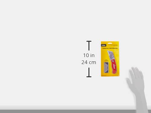 Rolson 62845 Folding Lock-Back Knife, Red, Grey