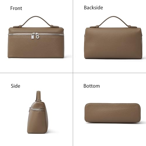 Image of DORIS&JACKY Small Leather Crossbody Bag for Women Designer Mini Top Handle Clutch Phone Bag with Adjustable Shoulder Strap