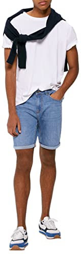 Springfield Bermuda Vaquera básica Slim Lavado Medio, Azul, 34 Hombre