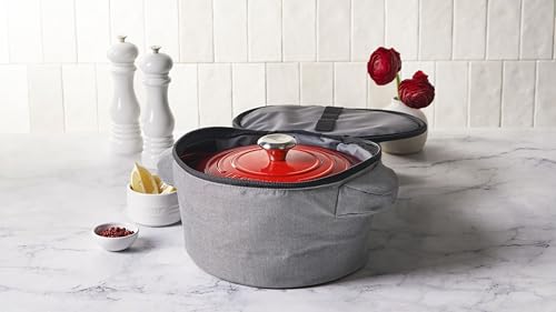 Image of Le Creuset Small Round Tote Bag, Noir | Small Fits 4.5 qt. or 5.5 qt. Round Dutch Oven