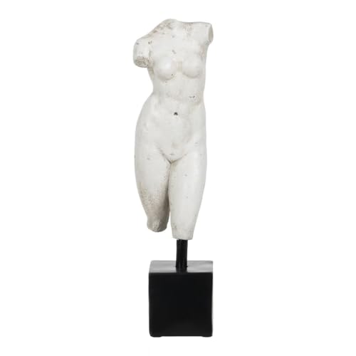 BigBuy Home Escultura Blanco Negro Resina 14 x 11 x 43 cm Busto - Marca EAN: 8445146104717