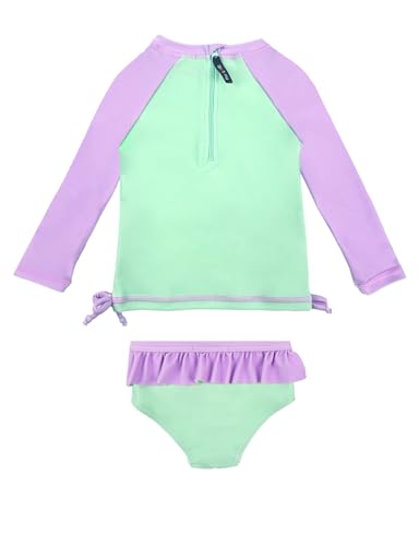 Image of weVSwe Girls Rash Guard Set 2-Piece UPF 50+ Sun Protection Swimsuit 2T-14 Years
