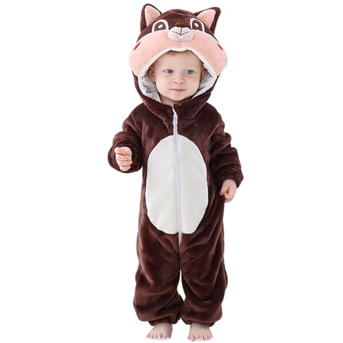 Image of BETTERFUN Baby Animal Costume Kids Toddler Infant Hooded Romper Jumpsuit Halloween Cosplay Outfits