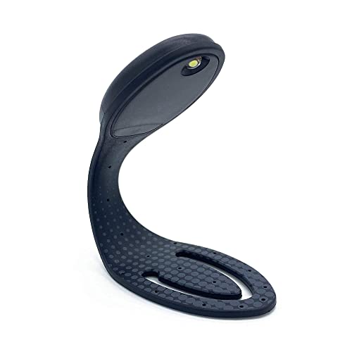 Image of Gifts for Readers & Writers Book Light, Clip On Reading Light for Bed, 2in1 Flexilight & Bookmark, Small & Lightweight with a Soft Glow, 2 Batteries Included, Black