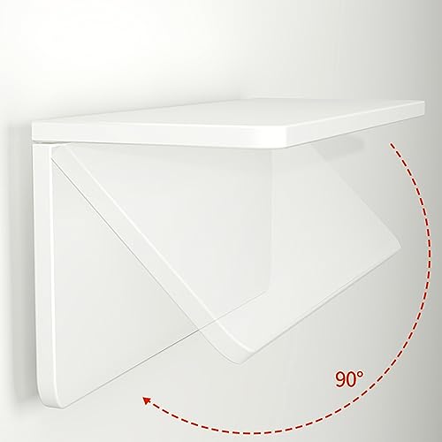 Mesa Plegable de Pared, con Tapa, para Ordenador y Comedor - Mesa de Bar y Cocina, Pared (80*50*1,6 cm. Blanco) - imagen 5
