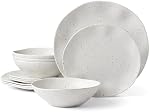 Oneida Terrazzo Melamine Cream 12-Piece Dinnerware Set