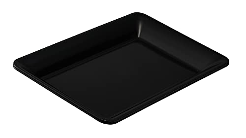 Plasticpro Plastic Serving Trays - Serving Platters Rectangle 10 X 14 Disposable Party Dish Black Pack Of 4 #TOP5