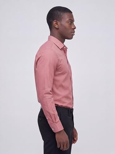 Image of INKAST Men's Cotton Blend Plain Formal Shirt | Full Sleeves Solid Shirts| Straight Regular Fit | Office and Regular Wear