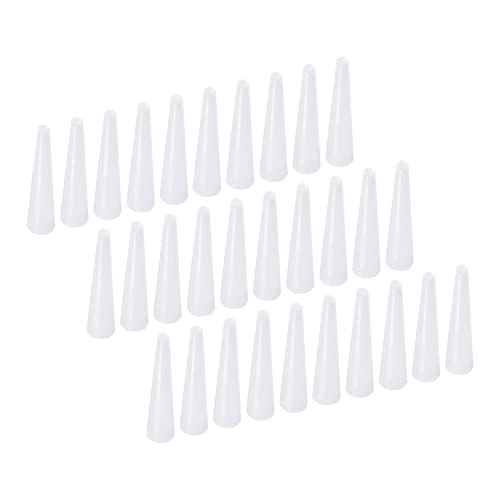 YOKIVE 100Pcs Silicone Rubber Stoppers, Tapered Plugs with High-Temperature Resistance | Protect Hole, Great for Lab Industry (White, 1/16" to 9/64")