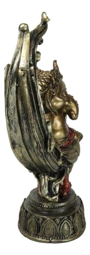 Estatua Baby Ganesha Sagrado y Búho 9.5 pulgadas miniatura 6