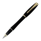 Parker Urban Matte Black Gold Trim Fountain Pen - Medium Point