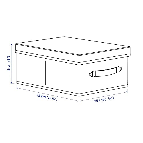 Ikea Tssp Box With Lid, Grey/Patterned25X35X15 Cm (9 ¾X13 ¾X6) #TOP4